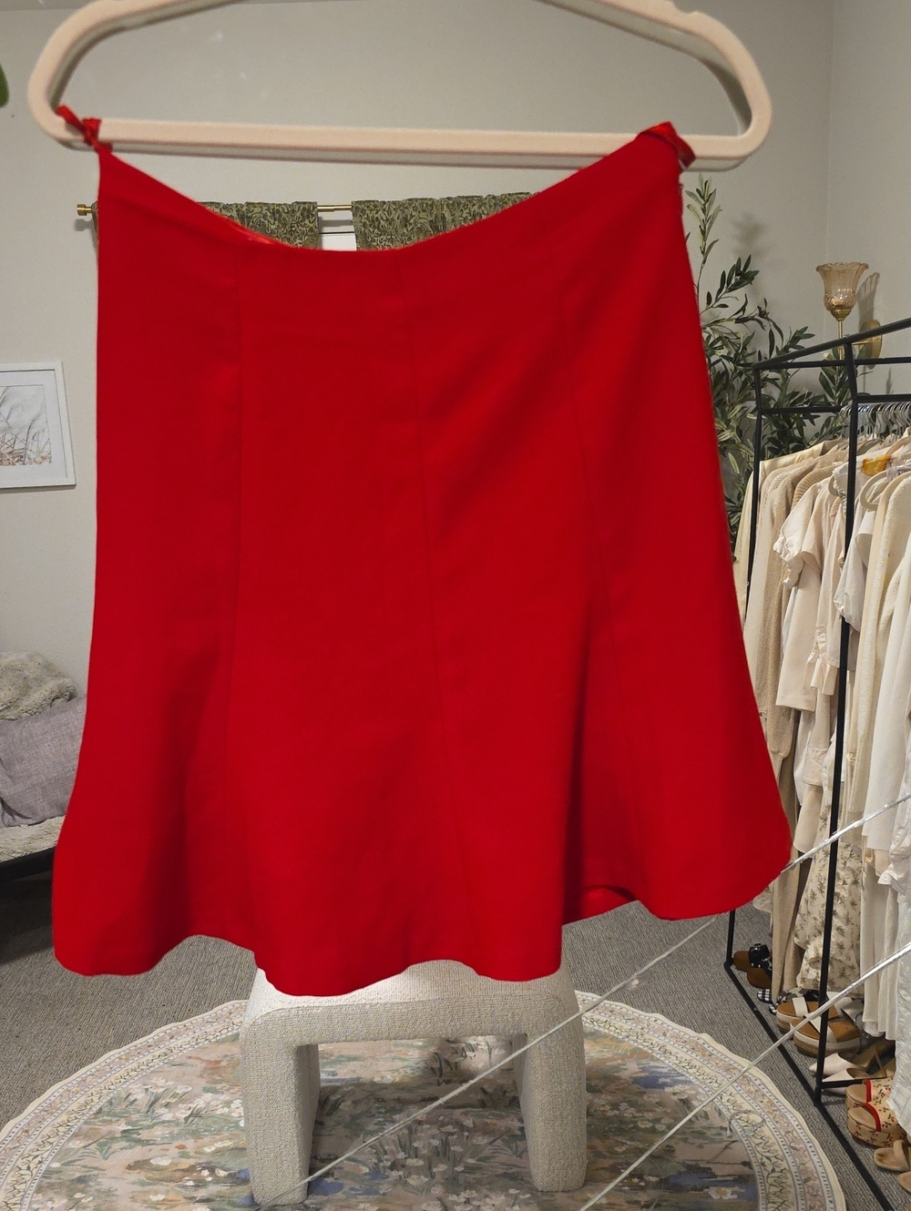Lauren Ralph Lauren Flowy Red A-Line Classic Skirt Size 2